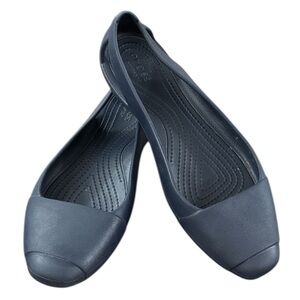 CROCS Women's Navy Blue Loafers,#8